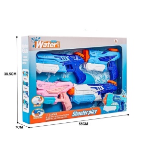 Set 4x Pistol cu Apa pentru Copii, Flippy, 6ani+, Albastru+Roz, 300 ML - Img 2