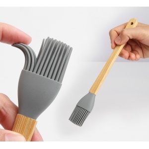 Set 5 Mini Spatule de Silicon Flippy, pensula, Stejar, Multicolor - Img 2