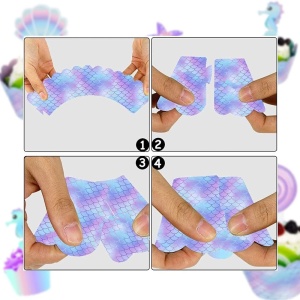 Set 6 Accesorii pentru Prajituri Sirena, Flippy, Colectia Mermaid, 22.7 x 8.7 cm, Multicolor - Img 3