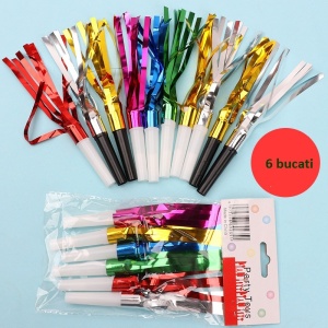 Set 6 Fluiere Party cu Franjuri, Flippy, din Plastic, Multicolor - Img 11