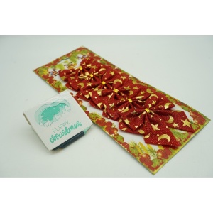 Set 6 fundite pentru brad, Rosii, cu stelute , 8 x 8 cm, din poliester, Flippy - Img 2