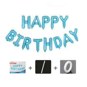 Set baloane folie Flippy, Happy Birthday, 40 cm, baby blue - Img 3