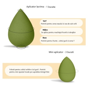 Set Buretei Machiaj, Flippy, Premium, 7 bucati, verde - Img 4