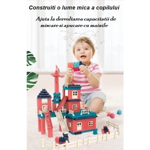 Set constuctii, Flippy, Casa si curte, 251 piese, Multicolor - Img 2