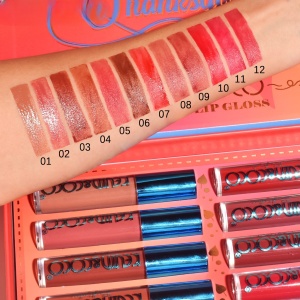 Set de Buze, KEVIN & COCO, Caramel Pie, 12 Lip Gloss-uri, 24 x 18.5 x 3.4 cm, Multicolor - Img 7