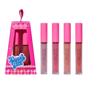 Set de Buze, KEVIN & COCO, Cloud Bubble, 4 Lip Gloss-uri, 15.1 x 8.1 x 2 cm, Roz/Nude - Img 1