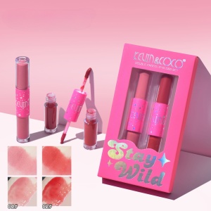 Set de Buze, KEVIN & COCO, Stay Wild 4 Culori, 2 Gloss-uri si 2 Rujuri Mate, 15.1 x 8.1 x 2cm, Roz/Rosu - Img 3