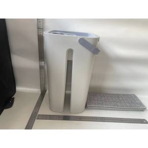 Set de curatenie Flippy, mop si galeata, galeata 5.7 l, 4 rezerve microfibra incluse, design modern, pentru interior, material plastic, peri sintetici, plat, cu storcere, alb - Img 14