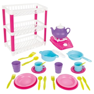 Set de servit ceaiul Pilsan Hamarat Three-Tier Dish Rack - Img 1