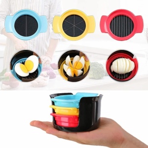 Set feliator 3 in 1 multifunctional Flippy, feliatoare pentru oua/fructe, PP/otel inoxidabil, multicolor, 9 x 10.5 x 5.5 cm - Img 4