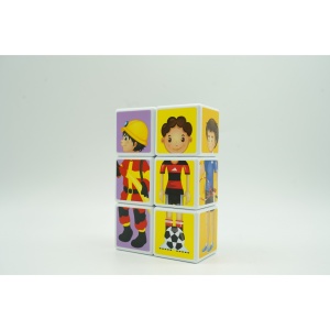 Set inteligent de cuburi magnetice pentru copii, 6 piese, cutie depozitare, puzzle joburi, +3 ani, multicolor - Img 8