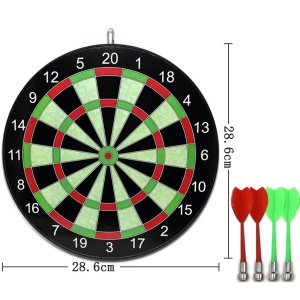 Set Joc Darts Flippy, 4 Sageti Incluse, Magnetic, Dimensiuni 28.6 x 28.6 cm, Design clasic, model 2, Multicolor - Img 6