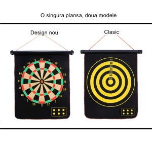 Set Joc Darts Flippy, Doua Fete pentru Joc, 6 Sageti Incluse, Magnetic, Dimensiuni 37 x 40 cm, Design clasic, Multicolor - Img 5