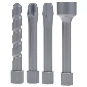 Set Jucarie pentru Copii Bormasina, Flippy, Accesorii Incluse, 4 Capete de Schimb, Material Plastic, Interactiv, Distractiv, 21.5x17.5x6 cm, Portocaliu - Img 6
