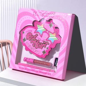 Set Paleta de machiaj cu 14 farduri de pleoape Kevin&Coco, Red Heart Eyeshadow Palette, 21 x 20.5 x 2.2cm - Img 5