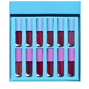Set Rujuri de Buze, KEVIN & COCO, 12 Culori, 17x14.8x2.9 cm, Diferite Nuante, LipGloss, Albastru - Img 2