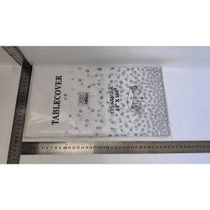 Small polka dot disposable tablecloth + printed silver polka dot - Img 2