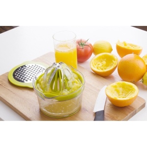 Storcator de Fructe 2 in 1, Flippy, cu Razatoare si Separator Ou, 14.8 x 8 x 13 cm, Verde - Img 5