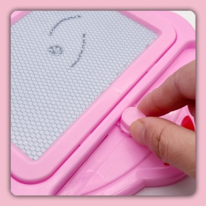 Tabla Magnetica pentru desen Flippy, Pix, forma Soricel, dimensiuni 23x26.5 cm, Dezvolta Creativitatea, Roz - Img 5