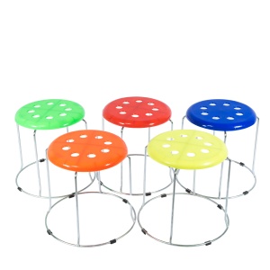 Taburet fix Cusco mic, galben, 30x30x27 cm - Img 2