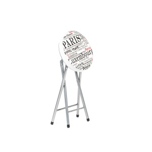 Taburet pliant Cosmo Paris, alb, 30x30x50 cm - Img 2
