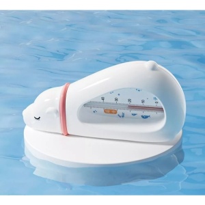 Termometru pentru Baie, Flippy, Plutitor, Rezistent la apa, Multifunctional, Model Urs Polar, 15x7.5x4 cm, Alb - Img 2