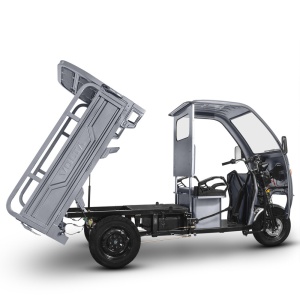 Triciclu electric, FARA Permis, motor 3900W, pana la 50km autonomie, 45Ah, Voltarom Hercules, Tuk Tuk cu cabina, Gri - Img 8