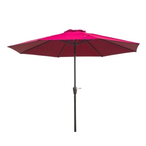Umbrela rotunda de soare Flippy pentru terasa, diametru 2.70 m, manivela, rosu - Img 1