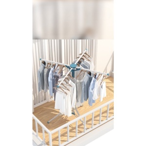 Uscator de Rufe, Flippy, Tip Umbrela, Pliabil, Telescopic, pentru Interior-Exterior, cu Patru Tije, Picior Anti-Alunecare, Inaltime Ajustabila, 108 pana la 165 cm - Img 5