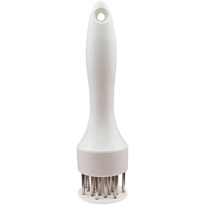 Ustensila pentru fragezit carnea, cu 21 de tije ascutite din inox 304, 20 cm, alb