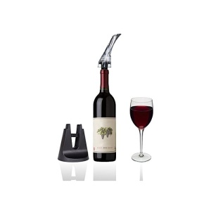 Aerator cu Turnator de Vin 2in1, Flippy, Decantare, Anti-Picurare, Fara Scurgere, 18x10x8cm, Negru - Img 5
