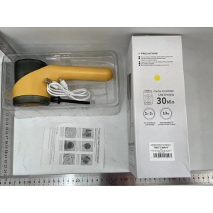 Aparat Scame si Par Haine, Flippy, Electric, USB inclus, Periuta Curatare, pentru Diferite Tesaturi, 3 Trepte, 20.5 x 8.8 x 7 cm, Galben - Img 2
