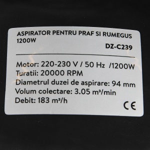 Aspirator pentru praf si rumegus 1100W Detoolz - Img 2