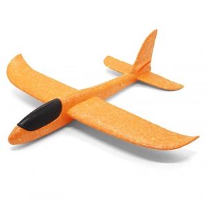 Avion Planor, in punga, Flippy, din Polistiren, Lungime 47 cm, Portocaliu - Img 4