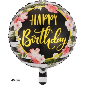 Balon din Folie Metalizata, Flippy, Figurine, Model 4, Happy Birthday, Tematica Aniversare, 45 cm, Ambalaj Individual, Pai Inclus, Umflare cu Aer sau Heliu, Multicolor - Img 2