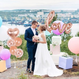 Balon din Folie Metalizata, Flippy, Model Love scris de mana, 102x65 cm, Tematica Ziua Îndrăgostiților, Ambalaj Individual, Pai Inclus, Umflare cu Aer sau Heliu, Rose Gold - Img 3