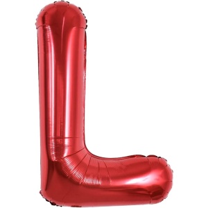 Balon Folie Metalizata Litera L, Flippy, 40 cm, Umflati cu Heliu sau Aer, Ambalaj Individual, Pai inclus, Rosu - Img 6