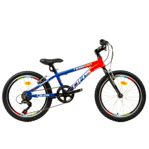 Bicicleta Copii Dhs Terrana 2023 - 20 Inch, Albastru/Rosu - Img 1
