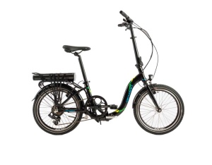 Bicicleta Electrica Pliabila Devron 20122 - 20 Inch, S, Negru/Albastru - Img 1