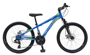Bicicleta MTB-HT 26" BR Storm, cadru otel 14", frane disc, manete secventiale, 21 viteze, Albastru/verde