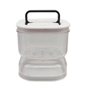 Borcan pentru Muraturi, Flippy, cu Separator pentru Lichide, Ermetic, Termorezistent, Tip Clepsidra, 1400 ml, ABS, Alb, 13.5x9.5 cm - Img 5