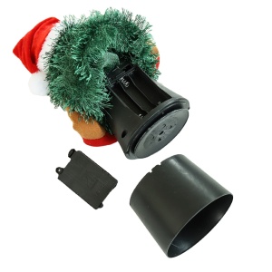 Bradut Dansator si Cantaret, Flippy, Decoratiune de Craciun, Jucarie Interactiva, 16 cm Inaltime, Verde - Img 3