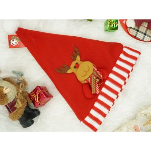 Caciulita de Mos Craciun, Flippy,cu model de Ren, rosie, marime universala, material textil - Img 2