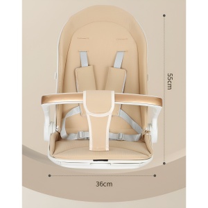 Carucior Sport Flippy 3in1, 6-36 Luni, Reversibil, Pliabil, Tavita pentru Masa, Pozitie de Somn, Centura de Siguranta, Roti 360, Suport Pahar, Copertina pentru Soare, 32x63x95cm, Crem Model Jungla - Img 8