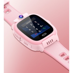 Ceas Smartwatch Flippy, Pentru Copii, Model Y36, cu Functie Telefon, 4G, Localizare LBS, Istoric Traseu, Monitorizare Spion, Apel Video, Rezistent la Apa, Roz - Img 4