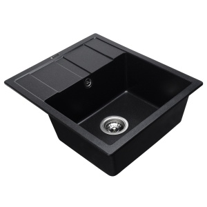 Chiuveta de bucAƒtAƒrie Elefant Premium Aria 5851, Negru metalic 577x495 mm - Img 2