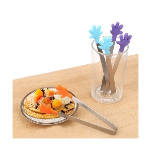 Cleste Creativ pentru Mancare, Flippy, Model Manute din Silicon, 14.5x3 cm, Rezistent la Temperaturi Inalte si Coroziune, Albastru - Img 9