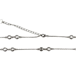 Colier Argint 925 cu Pietre, reglabil, 40+6 cm - Img 3