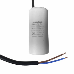 Condensator cu fire CBB60 100AμF 60x127mm 450V, Elefant