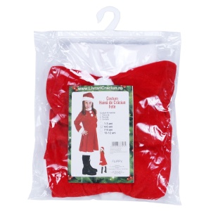 Costum Craciunita Flippy® Fata, 4-6 ani, 3 piese, Catifea - Img 2
